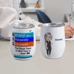 Bicchiere da 12 once in acciaio inox per infermieri personalizzato con nome infermiere Settimana del medico Regalo per il personale medico