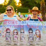 Toalla de playa personalizada Besties Forever Regalos de cumpleaños para amigas