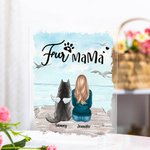 Plaque Acrylique Personnalisée Appréciant le Paysage de la Mer avec Mon Chien en Fourrure Décoration de Maison Anniversaire Noël Cadeau pour Propriéta