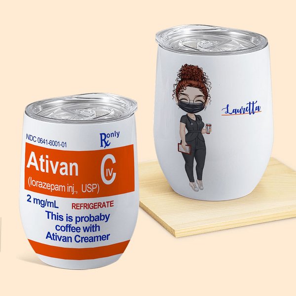 Bicchiere da 12 once in acciaio inox per infermieri personalizzato con nome infermiere Settimana del medico Regalo per il personale medico