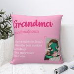 Personalized Dictionary Word Meaning Definition Throw Pillow Cover with Photo Multicolour Home Decor Birthday Christmas Gift for Family Grandparents
