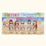 Toalla de playa personalizada Besties Forever Regalos de cumpleaños para amigas