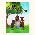 Personalized You Forever In My Heart Blanket Christmas Gift Birthday Gift for Dog Lovers