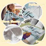 Personalized Forever In My Heart Super Soft Blanket Home Essentials Birthday Gift for Dog Lovers