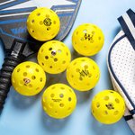 Personalized 40 Holes Pickleball with Name Photo and Logo Birthday Sports Gift for Pickleball Lovers