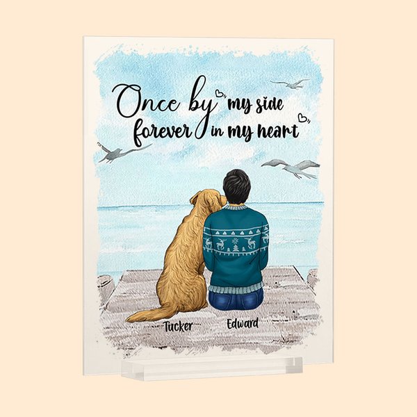 Personalised Colourful Dog & Me Acrylic Plaque Home Decoration Birthday Christmas Gift for Pet Owner