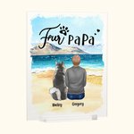 Personalized Fur Papa Acrylic Plaque Home Decoration Birthday Christmas Gift for Pet Owner