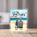Personalized Fur Papa Acrylic Plaque Home Decoration Birthday Christmas Gift for Pet Owner
