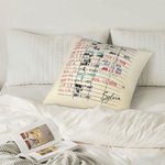 Personalized Retro Library Date Due Card Cushion Throw Pillow Cover Gifts for Book Lovers Readers