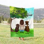 Personalized You Forever In My Heart Blanket Christmas Gift Birthday Gift for Dog Lovers