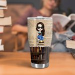 Personalized Just A Girl Who Loves Books 30oz Curved Tumbler Birthday Christmas Gift for Librarian Book Lover Women Readers