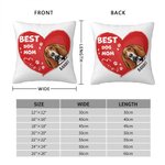 Personalizado mejor perro mamá mascota diseño de la forma del corazón Funda de almohada regalo de cumpleaños para el dueño de mascota amante Sofá Deco