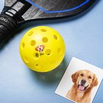 Personalized 40 Holes Pickleball with Name Photo and Logo Birthday Sports Gift for Pickleball Lovers