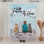 Personalized Forever In My Heart Blanket Christmas Gift Birthday Gift for Dog Lovers
