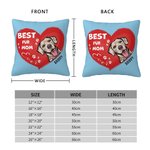Personalizzato Best Fur Mom Ever Pet Heart Design Throw Pillow Cover Regalo di compleanno per l'amante degli animali domestici Proprietario Sofa Decor