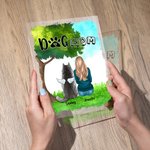 Personalised Sitting Under A Tree with Furry Friends Acrylic Plaque Home Decoration Birthday Memorial Gift for Pet Owner Lover