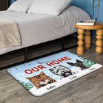Personalized Snowfield Welcome To Our Home Door Mat Christmas Gift Birthday Gift for Pet Lovers
