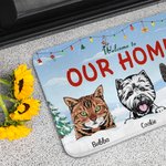 Personalized Snowfield Welcome To Our Home Door Mat Christmas Gift Birthday Gift for Pet Lovers