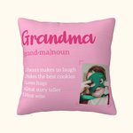 Personalized Dictionary Word Meaning Definition Throw Pillow Cover with Photo Multicolour Home Decor Birthday Christmas Gift for Family Grandparents