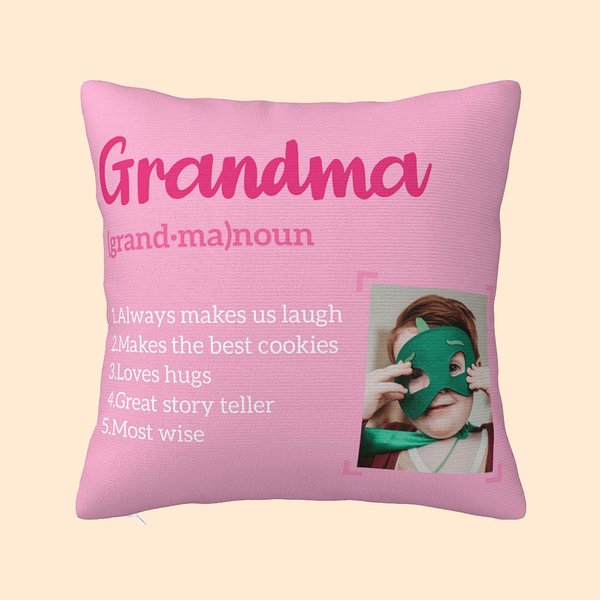 Diccionario Personalizado Palabra Significado Definición Funda Almohada con Foto Multicolor Decoración del Hogar Cumpleaños Navidad Regalo para la Fam