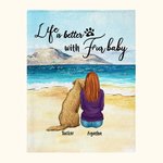 Personalized Life Is Better With Fur Baby Blanket Birthday Gift for Dog Lovers