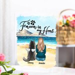 Placa acrílica personalizada con alas de ángel para cachorro Decoración para el hogar Cumpleaños Regalo conmemorativo para dueño de mascota