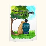 Personalized I Love You To The Moon And Back Acrylic Plaque Home Decoration Birthday Christmas Gift for Dog Owner