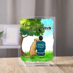Personalized I Love You To The Moon And Back Acrylic Plaque Home Decoration Birthday Christmas Gift for Dog Owner