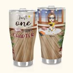 Personalized Just One More Chapter 30oz Curved Tumbler Christmas Book Reader Gift for Women Girls Book Lovers