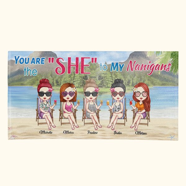 Serviette de plage personnalisée We Are Talking about Friendship on The Beach Cadeaux d'anniversaire pour les amis