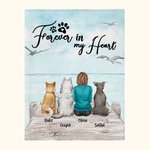 Personalized Forever In My Heart Blanket Christmas Gift Birthday Gift for Dog Lovers