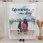 Personalized Life Is Better With Dogs Blanket Birthday Gift for Dog Lovers 3