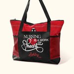 Sac Fourre-Tout Personnalisé avec Nom Sac en Toile avec Fermeture Éclair Capacité Cadeau pour Infirmière