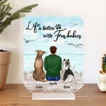 Placca acrilica personalizzata con i bambini di pelliccia Decorazione per la casa Regalo di Natale di compleanno per il proprietario dell'animale dome