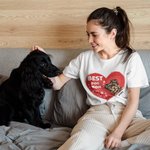 Spersonalizowana koszulka dla psa w kształcie serca Koszulka dla zwierzaka Unisex Prezent urodzinowy dla właściciela miłośnika psów i kotów