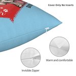 Personalizzato Best Fur Mom Ever Pet Heart Design Throw Pillow Cover Regalo di compleanno per l'amante degli animali domestici Proprietario Sofa Decor