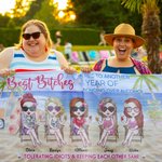 Asciugamano da spiaggia personalizzato Best Bitches Regali di compleanno per gli amici