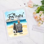 Personalized Fur Papa Acrylic Plaque Home Decoration Birthday Christmas Gift for Pet Owner