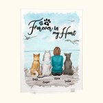 Personalized Forever In My Heart Acrylic Plaque Home Decoration Birthday Memorial Gift for Dog Owner Lover