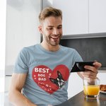 T-shirt personnalisé Best Dog Dad Ever Heart Shaped Pet T-shirt Unisex Shirt Birthday Gift for Dog Cat Lover Owner