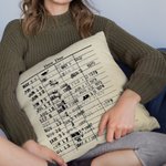 Personalized Retro Library Date Due Card Cushion Throw Pillow Cover Gifts for Book Lovers Readers