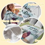 Personalized Life Is Better With Dogs Blanket Birthday Gift for Dog Lovers 5