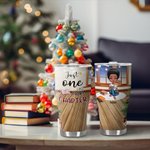 Personalized Just One More Chapter 30oz Curved Tumbler Christmas Book Reader Gift for Women Girls Book Lovers