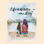 Personalized Life Is Better With Dogs Blanket Birthday Gift for Dog Lovers 1