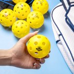 Personalized 40 Holes Pickleball with Name Photo and Logo Birthday Sports Gift for Pickleball Lovers