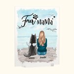 Plaque Acrylique Personnalisée Appréciant le Paysage de la Mer avec Mon Chien en Fourrure Décoration de Maison Anniversaire Noël Cadeau pour Propriéta