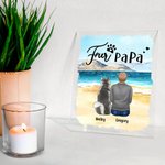 Personalized Fur Papa Acrylic Plaque Home Decoration Birthday Christmas Gift for Pet Owner