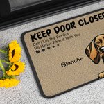 Personalisierte Keep Door Closed Türmatte Geburtstag Weihnachten Geschenk für Hund Katze Liebhaber Home Essentials