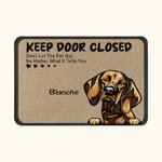 Personalisierte Keep Door Closed Türmatte Geburtstag Weihnachten Geschenk für Hund Katze Liebhaber Home Essentials