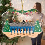 Henkilökohtainen Friends Forever Epäsäännöllinen muoto akryyli Ornamentti joululahja ystävälle Sisko